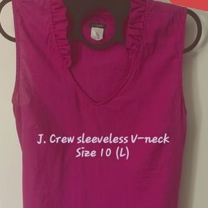 J. Crew Sleeveless V-neck Women's size 10 Magenta